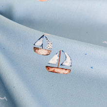 UV Lycra Segelboote blau