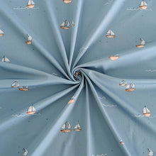 UV Lycra Segelboote blau